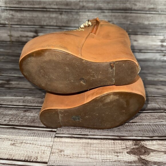 Jeffrey Campbell Dollywood Hidden Wedge Boots Color Orange Size 7.5 M - Picture 6 of 8